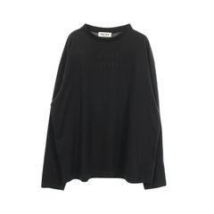 miu miu ロゴ Tシャツ オーバーサイズ ブラック Sサイズ - メルカリ