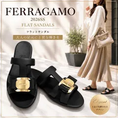 新品　FERRAGAMO フェラガモ 01 J325 779972 フラットサンダル リボンのサムネイル