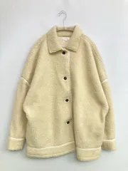 CHILLFAR チルファー ブルゾン M アイボリー 合成皮革/人工皮革 ボア 無地 ミドル丈 フードなし ボタン留め レディースのサムネイル