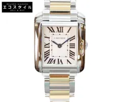Cartier　カルティエ W5310046 YG SS タンクアングレーズSM シルバーギョーシェ彫り文字盤 QZのサムネイル