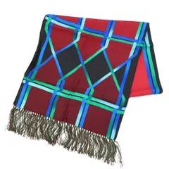 VERSACE ヴェルサーチ 総柄 フリンジ シルク ストール マルチカラー系【中古】のサムネイル