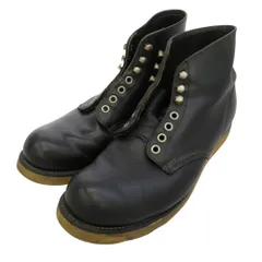RED WING レッドウィング 8165 刺繍羽根タグ クラシックラウンド レザー ワークブーツ ブラック系 7.5【中古】のサムネイル
