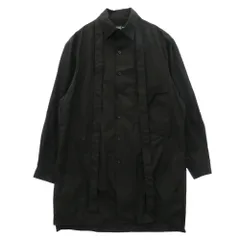 Yohji Yamamoto ヨウジヤマモト PZ-B02-001 power of the WHITE shirt パワーオブザホワイトシャツ ロングカラー 長袖 シャツ ブラウス ブラック系【中古】のサムネイル