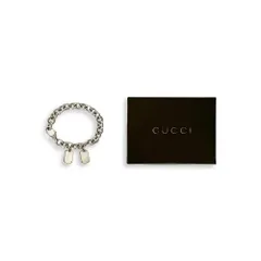 GUCCI グッチ ダブル ドッグタグ ドーナツチェーン ブレスレット