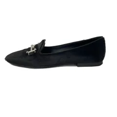 TOD'S(トッズ) フラットシューズ 36 1/2 レディース - 黒 ダブルTのサムネイル