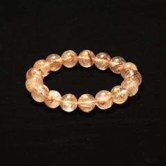 超透明 大玉 コッパールチルクォーツ ブレス14-14.5mm 内径17cm - メルカリ
