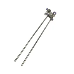 acca(アッカ) アクセサリー美品  - シルバー×クリア×ライトパープル かんざしのサムネイル