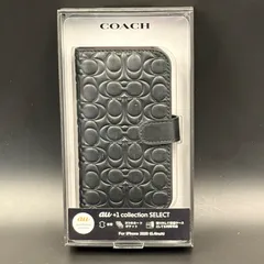 【未使用品】COACH コーチ iPhone 12 mini 用ケース ブックタイプ 手帳タイプ EMBOSSED Black カバー シグネチャー 黒 ブラック アイフォン12 ミニ coach RS0C067K 46-11のサムネイル