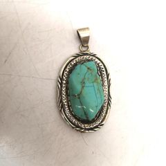 Indian Jewelry Turquoise Silver Pendant Top SV925 Men's - ISItems [USED] [Vintage] [Pre-owned] 50162317