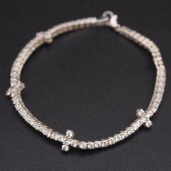 シルバー925 クロス テニスブレス アヴァランチ好きに - メルカリ