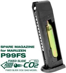 マルゼン MARUZEN  マガジン ベレッタ M93R-FS フィクスドスライド用 スペアマガジン 31連 CO2 (4992487293067)のサムネイル
