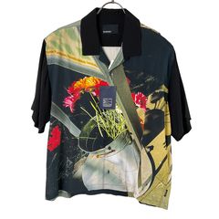 Acne Studios 半袖シャツ 花柄 グリーン - メルカリ