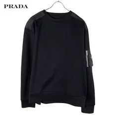 PRADA プラダ アーム トライアングルロゴ パネル スウェット M ブラック  【値下げ交渉歓迎】のサムネイル