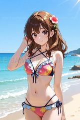 AI 美女 ポスター 水着 A4 可愛い 高画質 グラビア アート N_0305
