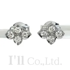 CARTIER　カルティエ　ヒンドゥ　ピアス　B8017800　750WG　4Pダイヤモンド×2　ブランドジュエリー　イヤリング　Au750　ホワイトゴールド　K18WG　18金　両耳用　スタッド　ロータス　蓮の花【中古】【87126】のサムネイル