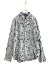 NICOLE ニコル 1465-8031 定価10780円 綿麻ジャカード シャツ size46/紺 ■■メンズのサムネイル