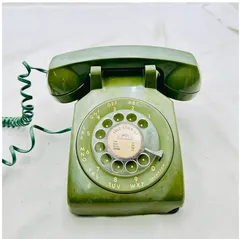 【送料無料】希少レトロ　1962 COMM GP ダイヤル式電話機 グリーンカラー 黒電話 回転ダイヤル品のサムネイル