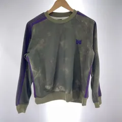 【中古】Needles TRACK CREW NECK SHIRT POLY SMOOTH UNEVEN-DYE PRINTED "Olive" サイズXS カーキ ニードルス[91]のサムネイル
