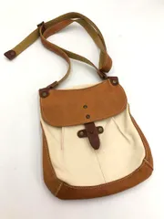 EAVUS アヴース レザー×キャンパス ショルダー バッグ アイボリー ■■ レディースのサムネイル