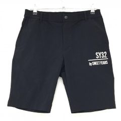 エフアールツー ハーフパンツ 黒×白 裾ビッグロゴ メンズ XL ゴルフ