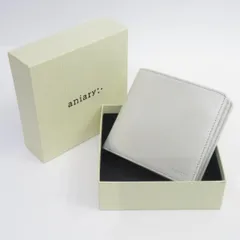 aniary アニアリ アンティークレザー 二つ折り財布 01-20000 Sand White ※中古のサムネイル