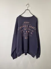 S00920｜DAIRIKU｜ダイリク｜スウェット｜トレーナー｜Beachside Hotel｜プリントスウェット｜ネイビー｜L｜オーバーサイズ｜コットン｜メンズ｜ドメスティックブランド｜古着｜USA古着｜ヴィンテージ｜90S｜Y2K｜アメカジ｜ストリートのサムネイル