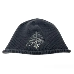 SUPPLIER サプライヤー Faux Leather Patch Cross Beanie ニット帽 帽子 ブラック ※中古 【津山店】のサムネイル