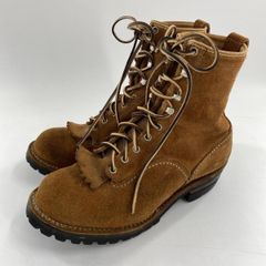 [중고] WESCO 스웨이드 레이스 업 부츠 9 1/2 브라운 웨스코 [10]
