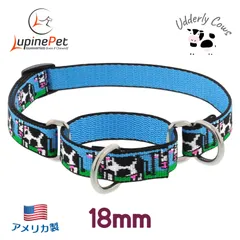 ハーフチョークカラー・18mm幅　うし柄  LUPINEルパイン アメリカ製　軽量丈夫 リミテッド　限定 Udderly Cows　小型犬・中型犬のサムネイル