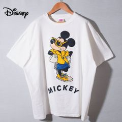 90s USA製 ディズニー Disney ミッキー Tシャツ XL ホワイト ヘインズ