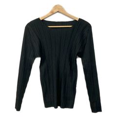 PLEATS PLEASE ISSEY MIYAKE 長袖カットソー 黒 - メルカリ
