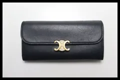 ■CELINE トリオンフ ラージ フラップウォレット カーフスキン 長財布 セリーヌ ■0621pi8536-Oのサムネイル
