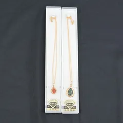 [KO]　未使用　ネックレス アクセサリー　ペンダント　メノウ　天然石　オパール　山梨　能登宝石センター　英雅堂　涙型　ヴィンテージ　レトロ　品質保証　ケース付きのサムネイル