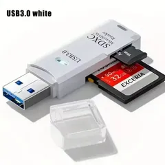 No.33 USB カードリーダー SD/TF対応 高速転送 コンパクトタイプ パソコン スマホ対応のサムネイル