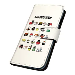 サンリオ 正規品 バッドばつ丸 AQUOS R11 SH-51G ケース 手帳型 スマホケース [デザイン:6.タマゴとバツマル/マグネットハンドあり] SANRIO ばつ丸くんのサムネイル