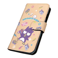 サンリオ 正規品 バッドばつ丸 AQUOS R11 SH-M35 ケース 手帳型 スマホケース [デザイン:12.POP_80s(OR)/マグネットハンドあり] SANRIO ばつ丸くんのサムネイル