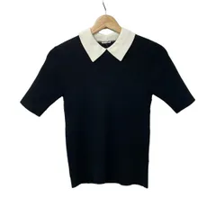 DRESSTERIOR(ドレステリア) 半袖セーター サイズ36 S レディース美品  - 黒×白のサムネイル
