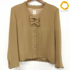 #anc カネコイサオ KANEKO ISAO ジャケット ノーカラー リボンモチーフ ピンタック ベージュ系 レディース [1000022]のサムネイル