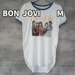 ボン・ジョビ BON JOVI リンガーTシャツ ホワイト バンドT M【オ373】