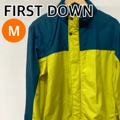 FIRST DOWN ファーストダウン アウター ジャケット ナイロンジャケット イエロー グリーン メンズ Mサイズ 【CT3007】のサムネイル