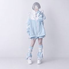 限定価格】 REFLEM レフレム ジャージパーカー サブカル 水色 天使界隈