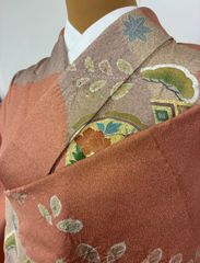 D999 夏着物 訪問着 花模様 絽 正絹 着物 袷 未使用極美品 - メルカリ