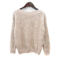 ストラ Stola. ニット セーター 長袖 ラメ モヘヤ混 アンゴラ混 F ベージュ /MNのサムネイル
