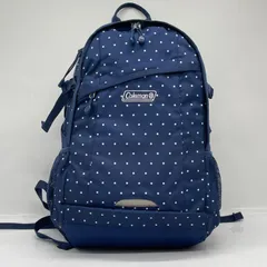 BN9430●Coleman コールマン ウォーカー25 リュック  ナイロン バックパック ドット柄 ネイビー系 ロゴ刺<!-利用不可文字-!>のサムネイル