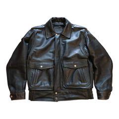 本革 レザージャケット フライトジャケット A-2 KADOYA ブラック M