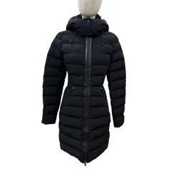 美品☆MACKAGE マッカージュ 11332660-3A FARREN レザー使い フード付 ZIP UP ダウンコート ブラック XS 正規品 レディース ガーメント付のサムネイル