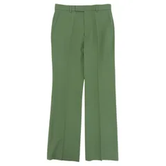 未使用品▲GUCCI グッチ 23SS 672087 ウール100％ センタープレス トラウザーズパンツ スラックス グリーン 46 イタリア製 正規品 メンズのサムネイル