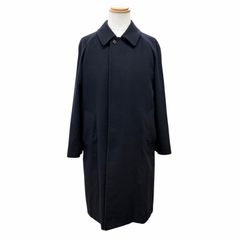 美品 バーバリーロンドン ステンカラーコート カシミア100% ネイビー