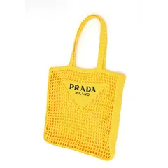 プラダ / PRADA クロシェ トートバッグ / かごバッグ 1BG393 ラフィア