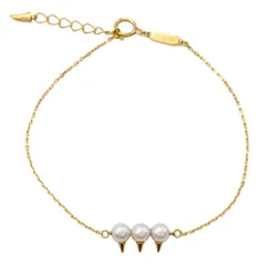 タサキ TASAKI デインジャーネオ ベビーパール 3P ブレスレット BL-0747-18KYG K18YG 1.7g 約4.3mm イエローゴールド レディース【中古】のサムネイル